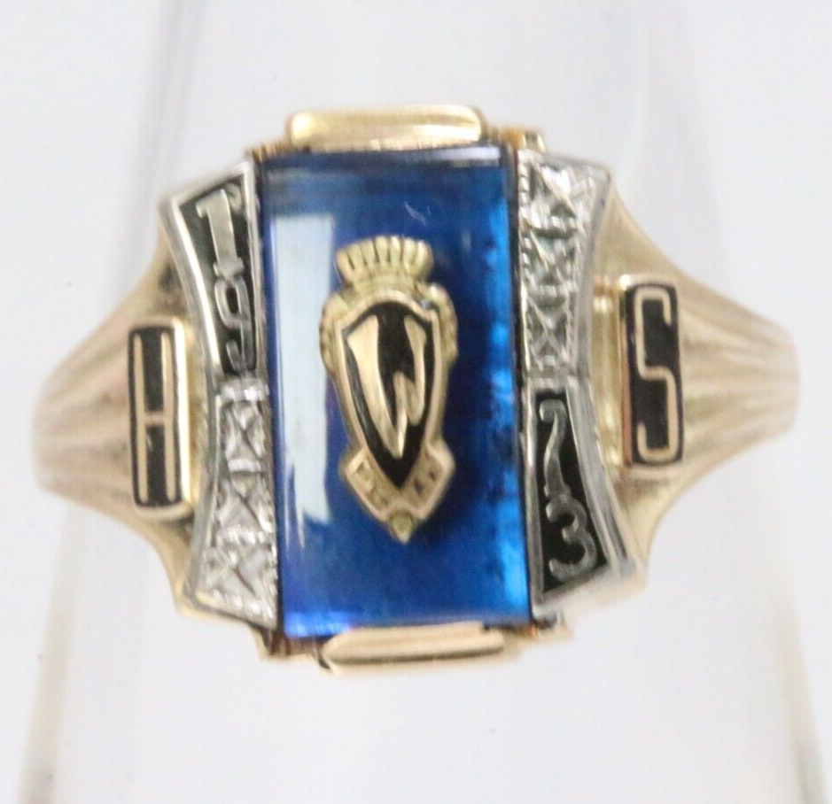 10K Yellow Gold 1973 W High School Class Ring Size 8 | eBay