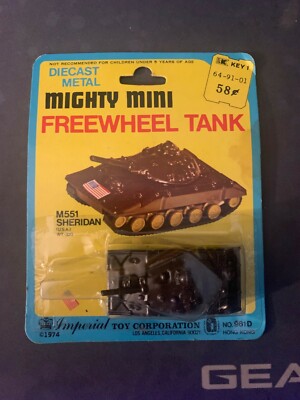Imperial Toy Mighty Mini M551 Sheridan Freewheel Tank NOS Damaged Packaging