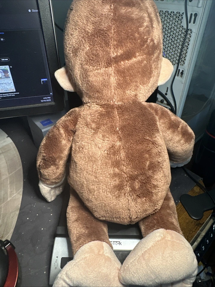 Vintage Applause Curious George with hard plastic eyes 16" Plush Toy - #8 - Image 3 of 4