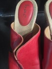 B.O.C. shoes womens Red Heels Clogs slide on Sandals Leather Size 9 — photo 3