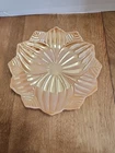 Anchor Hocking Fire King Lotus Blossom Leaf 8” Plate Peach Vintage