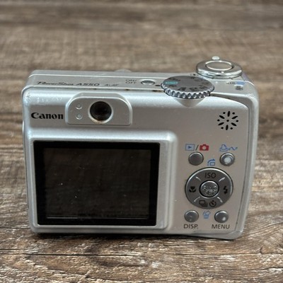 Canon PowerShot A550 Digital Camera 7.1MP 4x Zoom Silver Tested