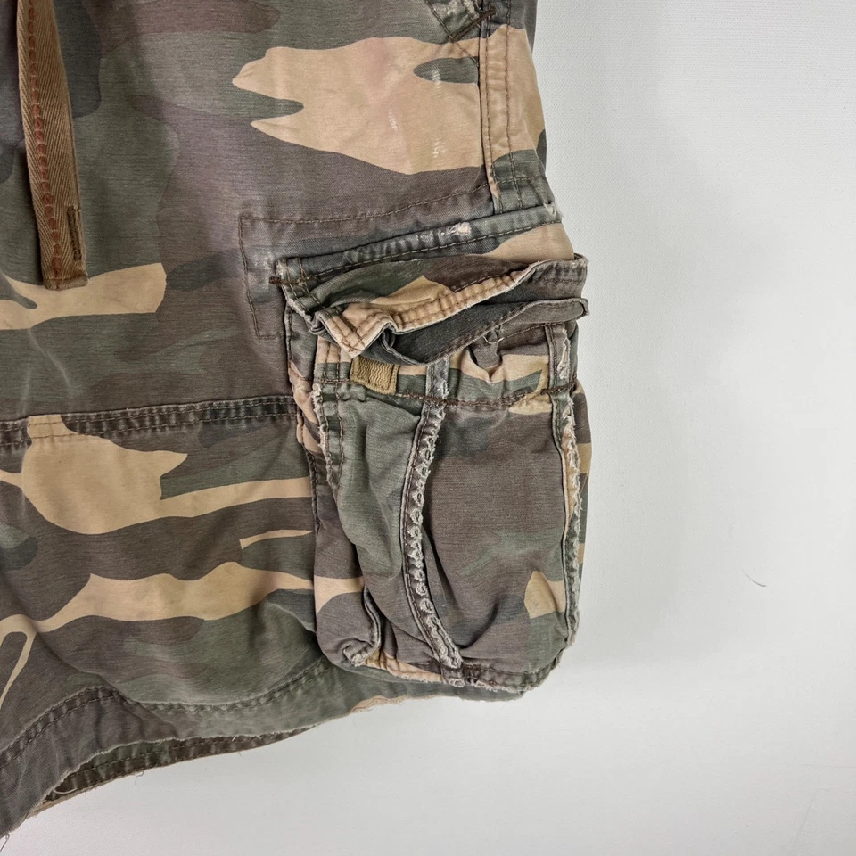 Pantalones Cortos Camuflados De Colección Abercrombie & Fitch Y2K Sueltos Adirondacks Paracaidista Militar Foto 3 de 4