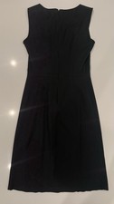Valentino Roma Black A-Line Dress Sleeveless Knee Length Round Neck Zip 42/6