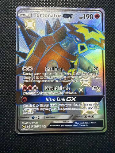 Turtonator GX SV52/SV94 Shiny GX Rare Hidden Fates Shiny Vault Pokemon Holo NM