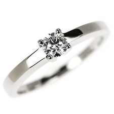 Cartier Pt950 Diamond Ring 0.24ct E VS2 VG De...