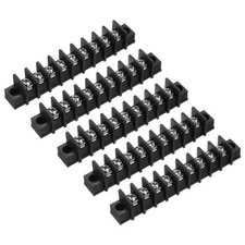5 Pcs 9 Positions Terminal Block 300V 20A 9.5mm Pitch Single Rows Strip