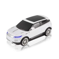 White 3C Light Car Mouse, Wireless 2.4GHz, Cool Sport SUV Shape, 1600 DPI, USB