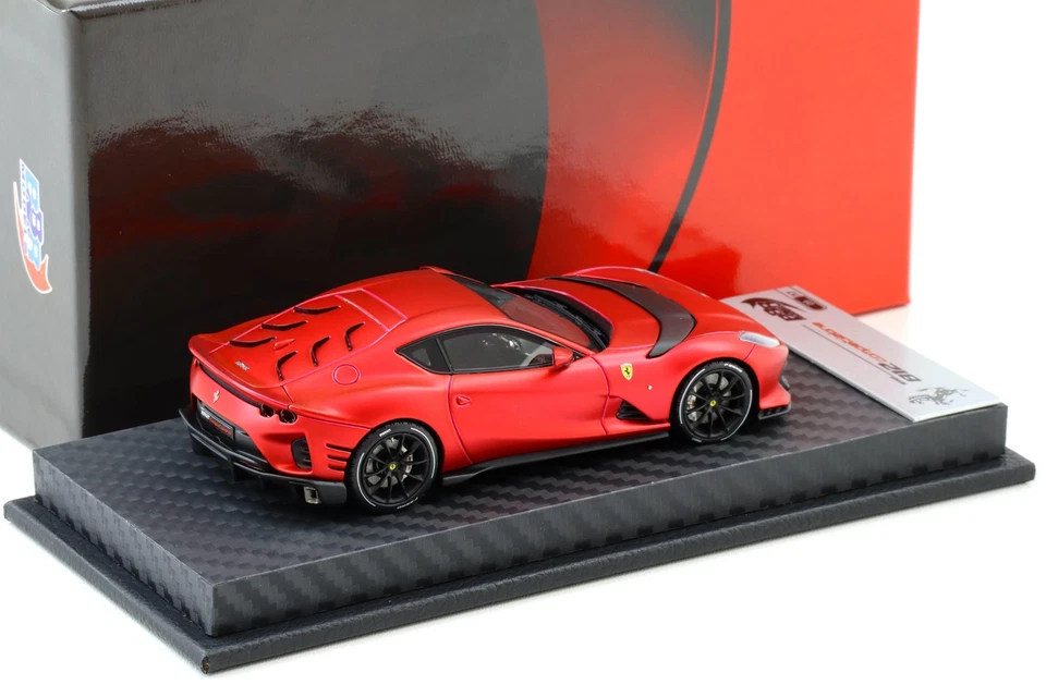 1:43 BBR Ferrari 812 Competizione Rosso Enzo Red Opaco Con Carbonio Base - - Immagine 2 di 3