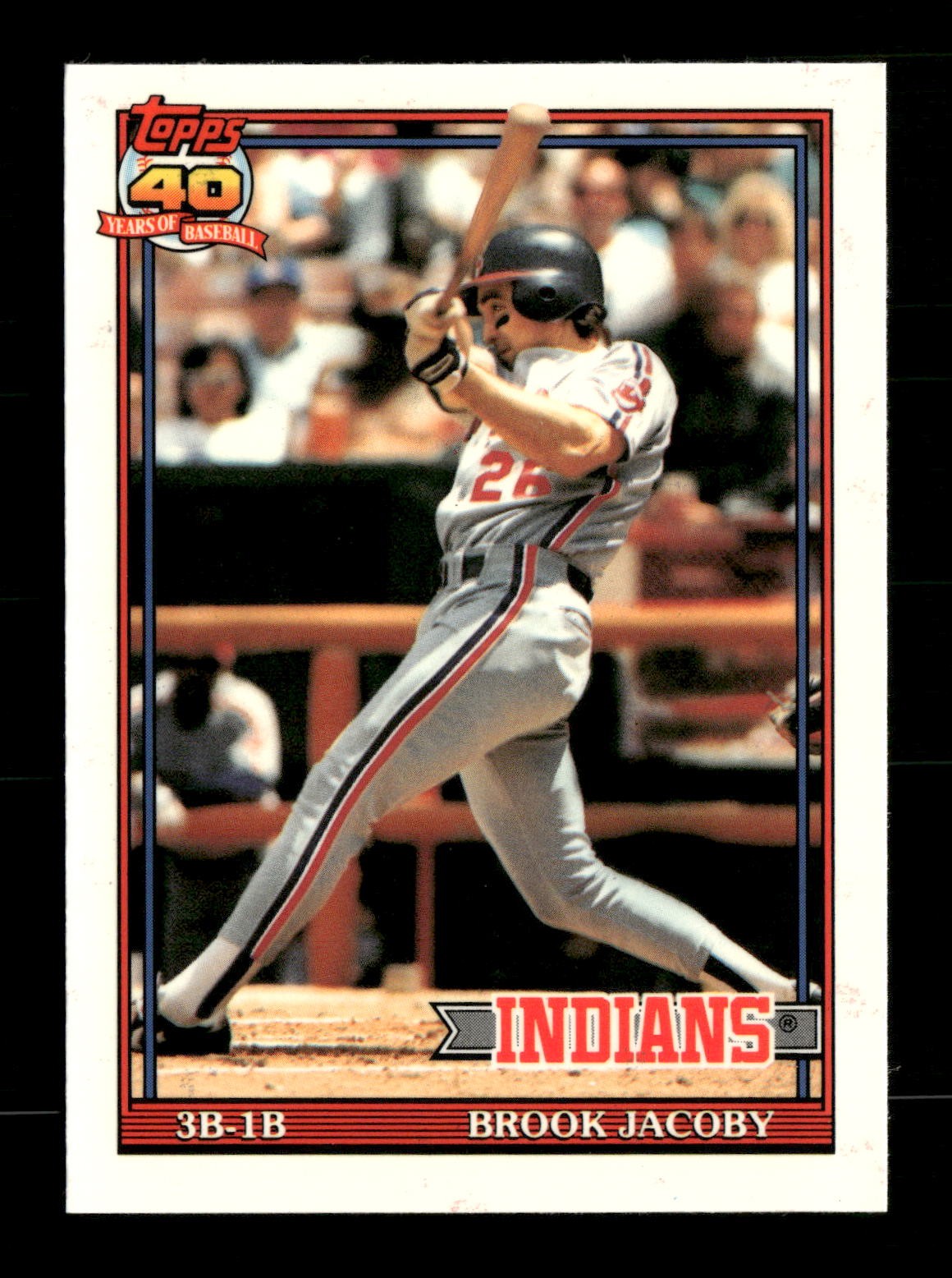 1991 Topps TIFFANY - GLOSSY #47 Brook Jacoby Cleveland Indians