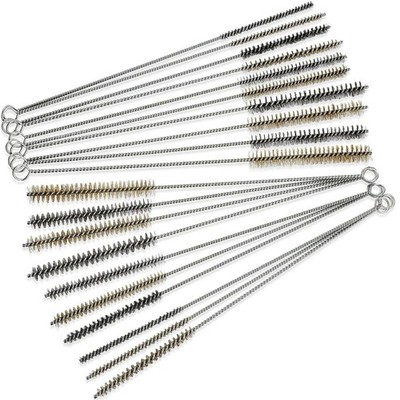 20 Pcs Wire Tube Brushes Bulk for Cleaning Pipe Tube Brass Stainless Steel Round