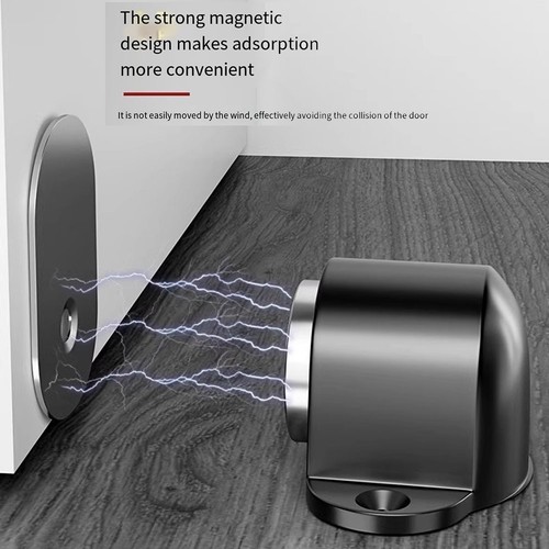 Magnetic Door Stopper for Wall Mounting Zinc Alloy Construction Design - Afbeelding 9 van 12