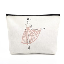 Ballet Dance Bag Toiletry Zipper Pouch for Women Ballerina Dancer Gifts