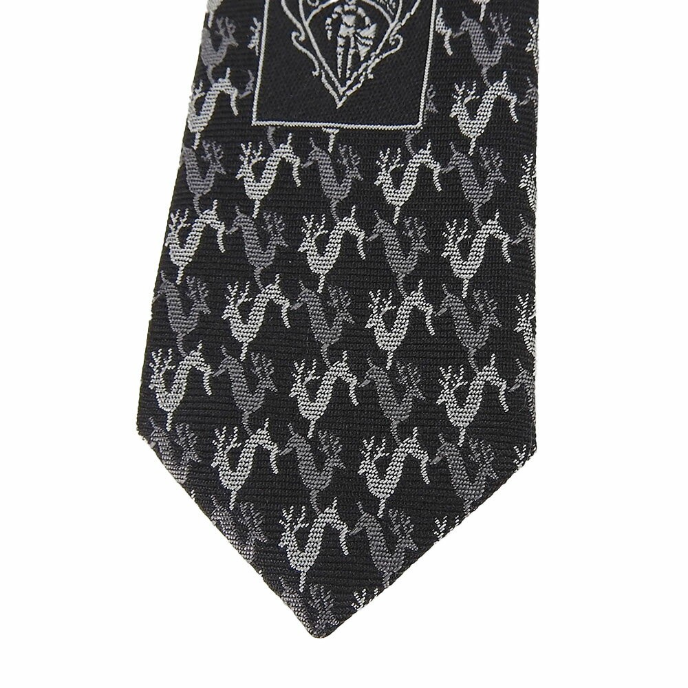 GUCCI Rare tie Black all-over pattern silk from japan J3297 GUCCI Rare tie Black all-over pattern silk from japan J3297