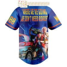 Back To The Future Personalized Baseball Jersey