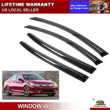 For 2014 Honda Accord Mugen Style Smoke Tinted Window Visors Rain Guard US