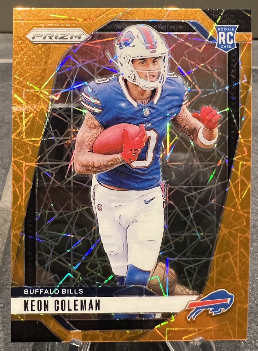 Keon Coleman 2024 Prizm #362 Orange Lazer Prizm Rookie Buffalo Bills