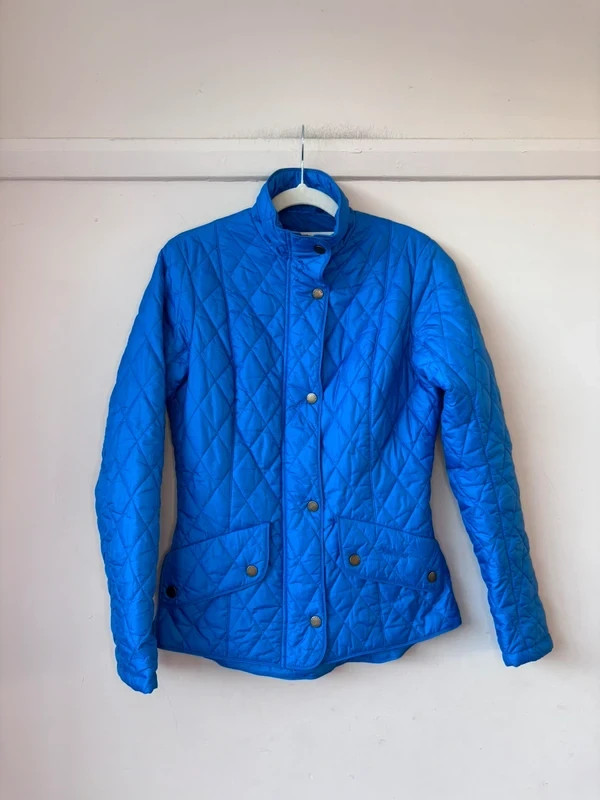 Chaqueta acolchada Barbour Flyweight Cavalry para mujer UK 8 azul ligera