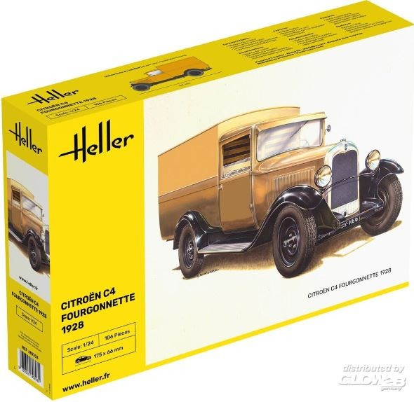 Citroen C4 Fourgonnette 1928 1:24 Kunststoff Modellbausatz Heller-image
