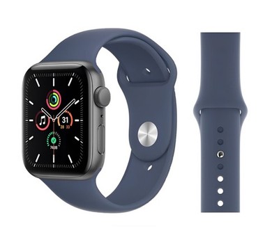 Original Apple Sport Armband S/M + M/L 42/44/45mm MKUW3ZM/A Abyss Blue Sehr Gut