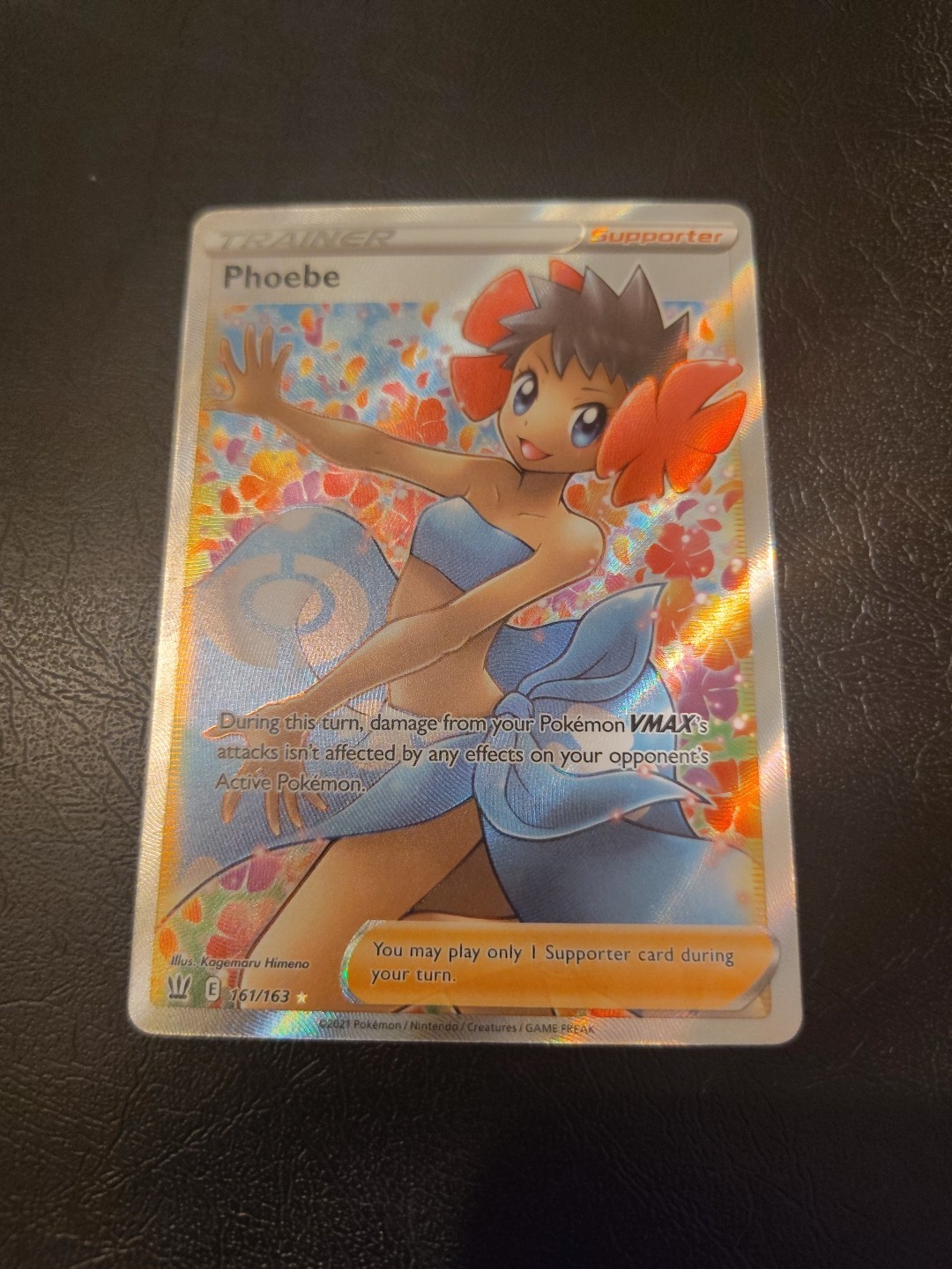 Pokémon TCG Phoebe Sword & Shield Battle Styles Full Art Holo Card 161/163