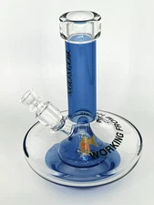 GRAV PLEASURES "WORKING FROM HOME" RIG BONG - 2 FREE GIFTS - 8" THICK GLASS-RARE