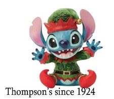 Enesco Disney Traditions Stitch Dressed as a Christmas Elf Miniature 6018715