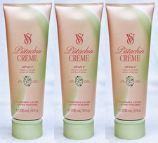 3 Victoria's Secret PISTACHIO CREME Fragrance Lotion Body Cream Moisture 8 oz