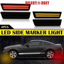 4xsmoked Black Lens Front Rear Side Marker Lights For 08-14 Dodge Challenger Sl 4xsmoked Black Lens Front Rear Side Marker Lights For 08-14 Dodge Challenger Sl