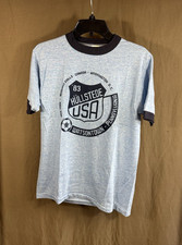 1980s Soccer Germany USA Graphic Ringer T Shirt Mens S M Sportswear USA Made