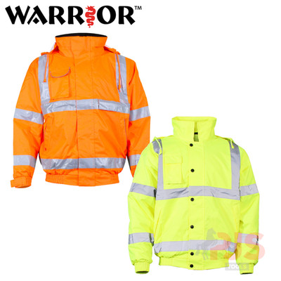 Hi Viz Warrior Bomberjacke Arbeitsmäntel gelb oder orange vis hohe Sichtbarkeit