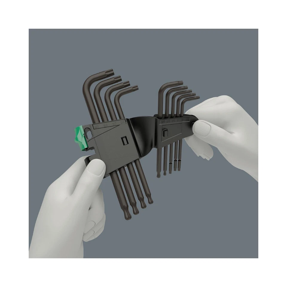 Wera Long Arm L-Keys for Processed Torx Screws Torx Key 9-Piece Set (NEW) - Image 2 of 4