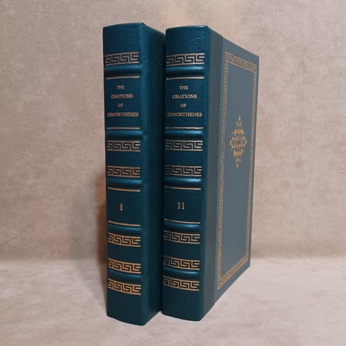 Orations of Demosthenes Hardcover Quarter Leather 2 Vol Set Gryphon Press
