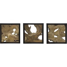 Renwil W6714 Biscayne Natural Wall Art, Set of 3