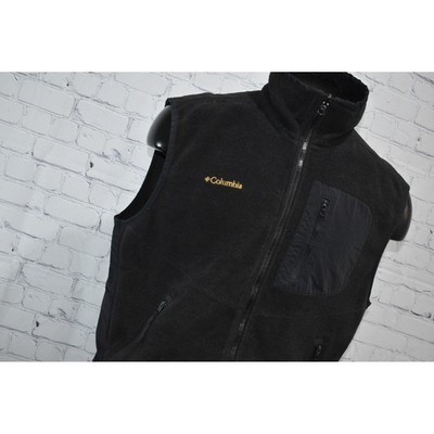 Columbia Titanium Vest Jacket Mens XL Black Full Zip Fleece Interchange Tech