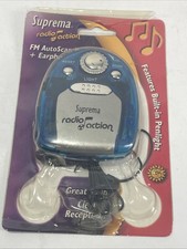 Suprema Radio Action FM Autoscan Radio Blue Built in Penlight New Open box