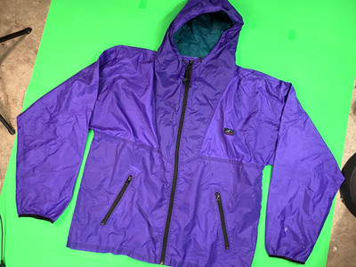 Vintage 90s Helly Hansen Jacket Mens Large Purple Hooded Zip Up Windbreaker