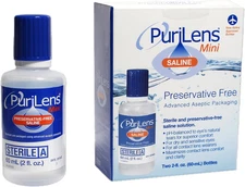 Mini Preservative-Free Contact Lens Saline 60ml (2 fl. oz.) 2 Pack