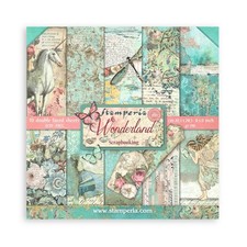 Stamperia WONDERLAND 8x8 Paper Pad 10 Sheets Mixed Media SBBS109