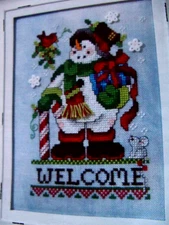 Stoney Creek Magazine Cross Stitch Pattern "Jolly Snowman Welcome" PRICE DROP!