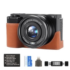 Cameras for Photography 12X Optical Zoom: 64MP 4K Digital 2.8 inches, Black