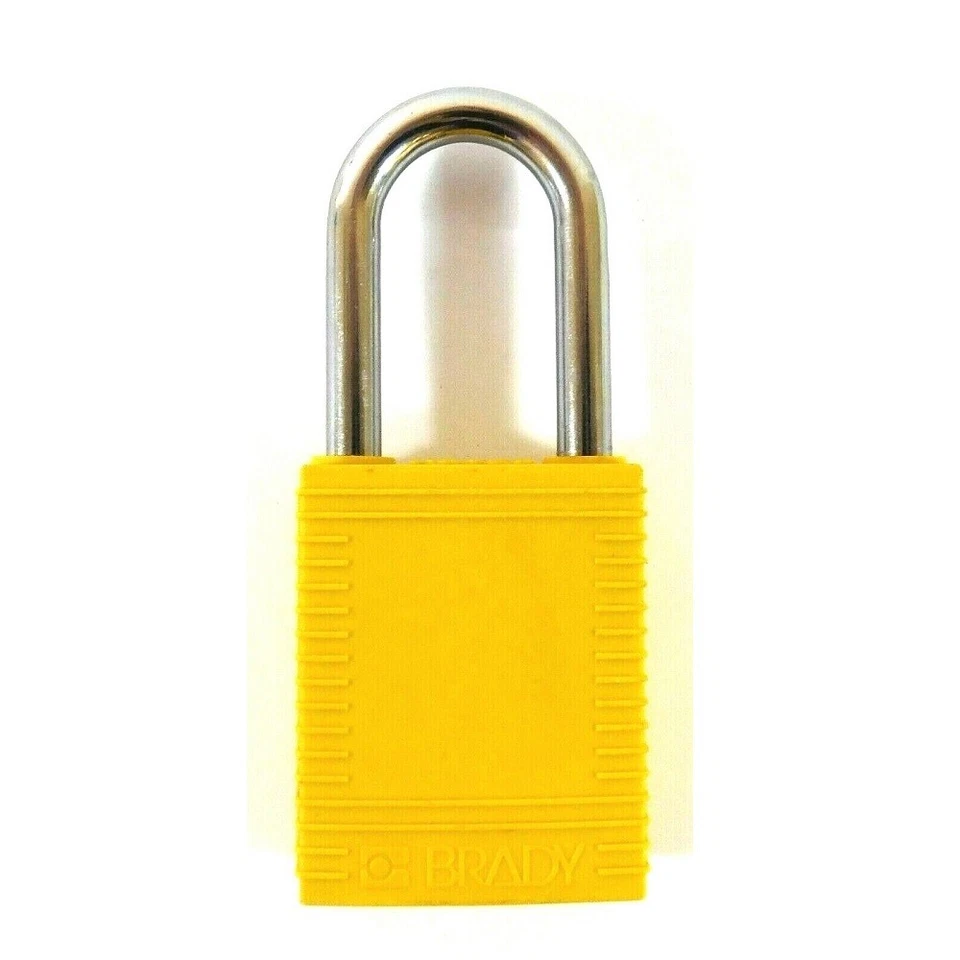 Brady NYL-YLW-38ST-KA6PK 1/4" Safety Padlock (Pack of 6) - Image 4 of 4