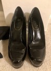 YSL SAINT LAURENT TRIBUTE TWO TRIBTOO 80 BLACK PATENT VERNICE PUMPS 38 — photo 4