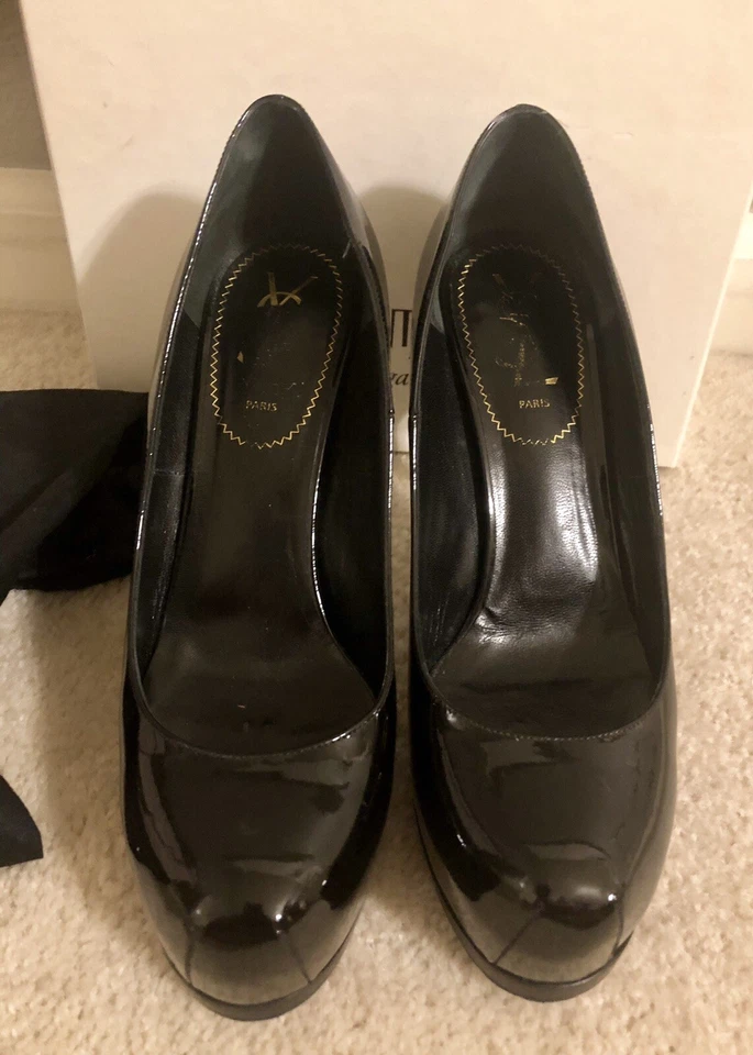 BOMBAS YSL SAINT LAURENT TRIBUTE TWO TRITTOO 80 CHAROL NEGRO VERNICE 38 Foto 4 de 4