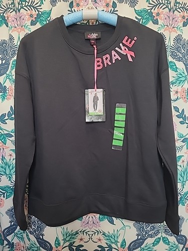 SUSAN G KOMEN FEELING HOPE schwarzes BRAVE Sweatshirt Größe L - Bild 1 von 5