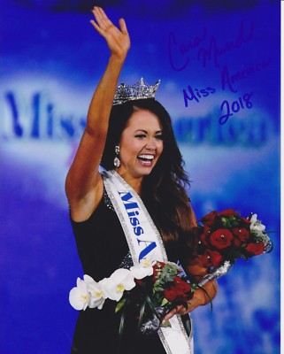 CARA MUND SIGNED MISS AMERICA 2018 8X10 PHOTO AUTOGRAPH COA NORTH DAKOTA RARE B