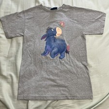 Disney Eeyore Winnie Pooh T-shirt Jerry Leigh Gray Unisex S/M Sm/med no tag