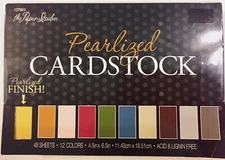 48 Sheets Pearlized Cardstock 4.5x6.5" 12 Colors Card Making Invitations
