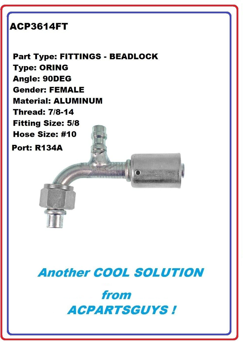 LOW SIDE SANDEN SD508 #10 5/8 SELTEC AC COMPRESSOR FITTING W/R134a