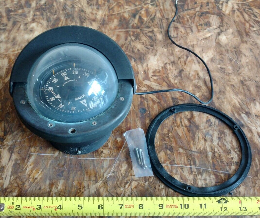 Ritchie FN201 Navigator Compass Flush Mount Black 4.5" Powerdamp Dial